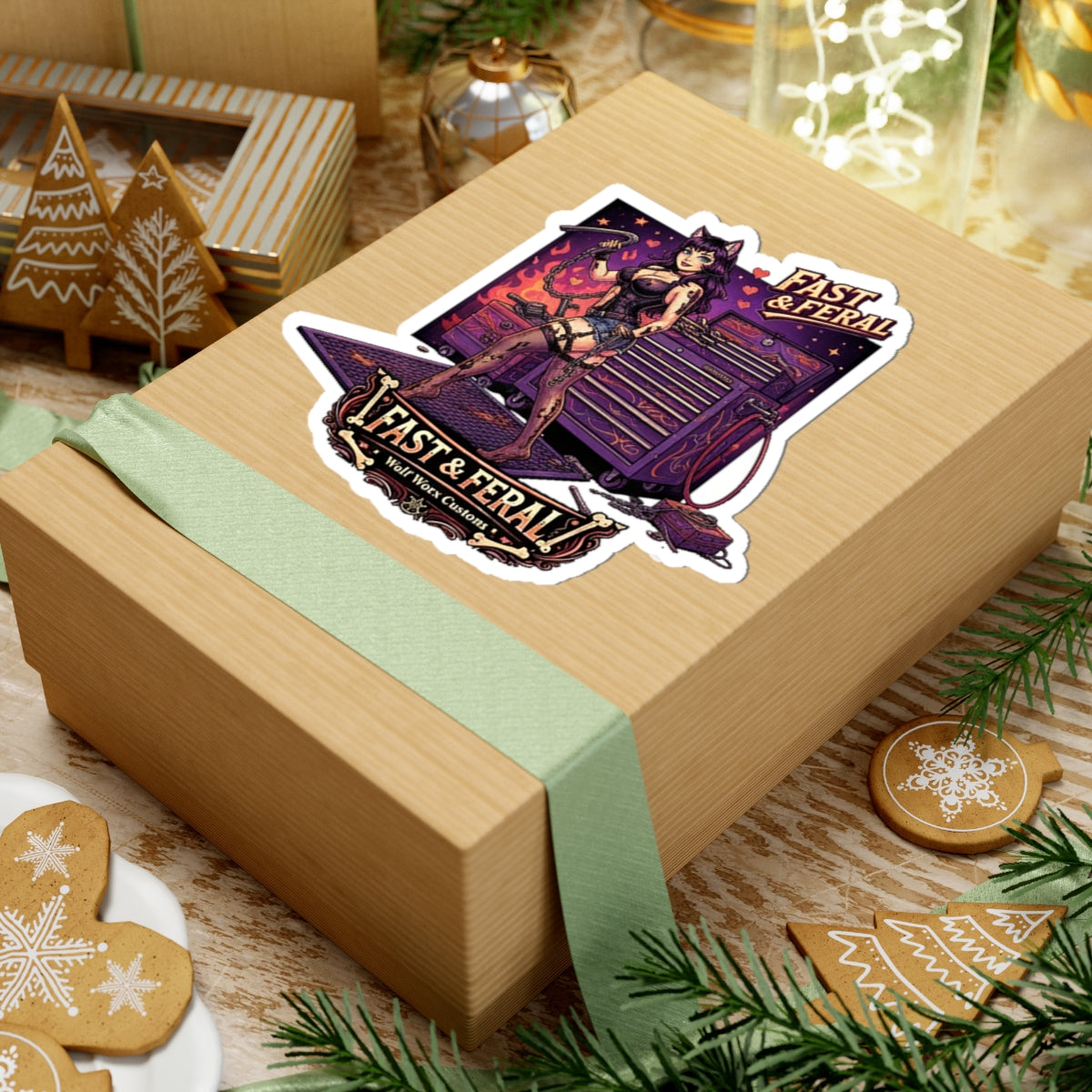 Wolf Worx Customs Fast & Feral Anime Sticker