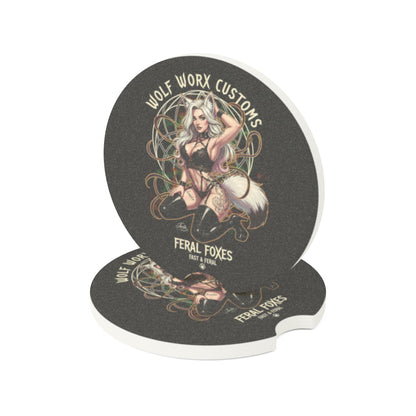 Feral Foxes Amalie Car Coaster