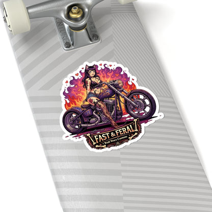 Wolf Worx Customs Fast & Feral Anime Sticker