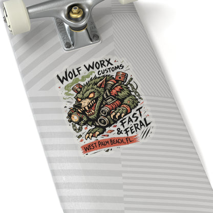 Wolf Worx Customs Rat Fink Sticker
