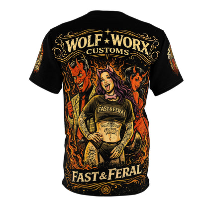 Wolf Worx Customs Raised On Legacy Fast & Feral Kenzie Killz Coop Inspired Vintage T- Shirt