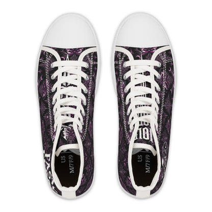 Fast & Feral Purple Skull Women's High Top Sneakers
