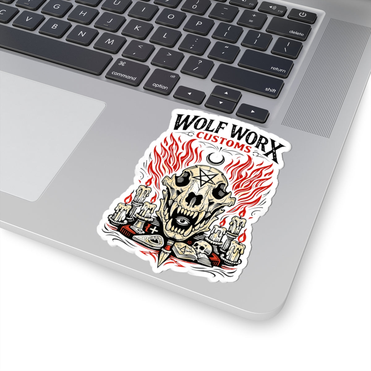 Wolf Worx Customs Skull Sticker