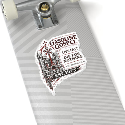 Wolf Worx Customs Gasoline Gospel Sticker