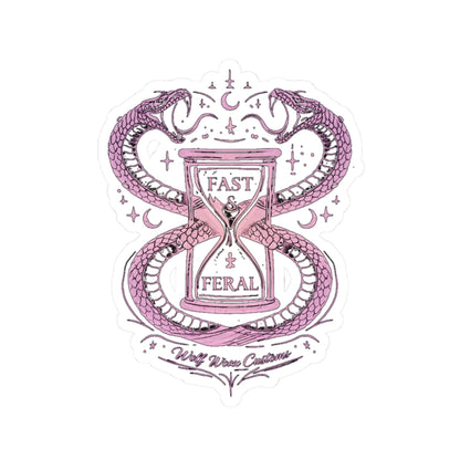 Wolf Worx Customs Fast & Feral Snakes Hourglass Sticker