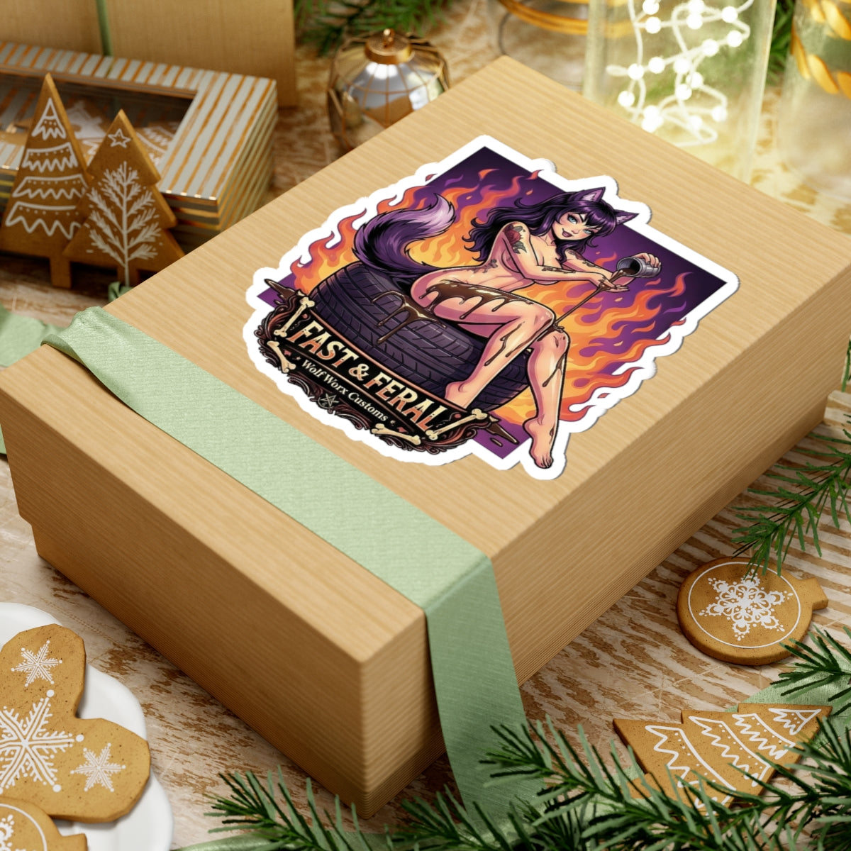 Wolf Worx Customs Fast & Feral Anime Sticker