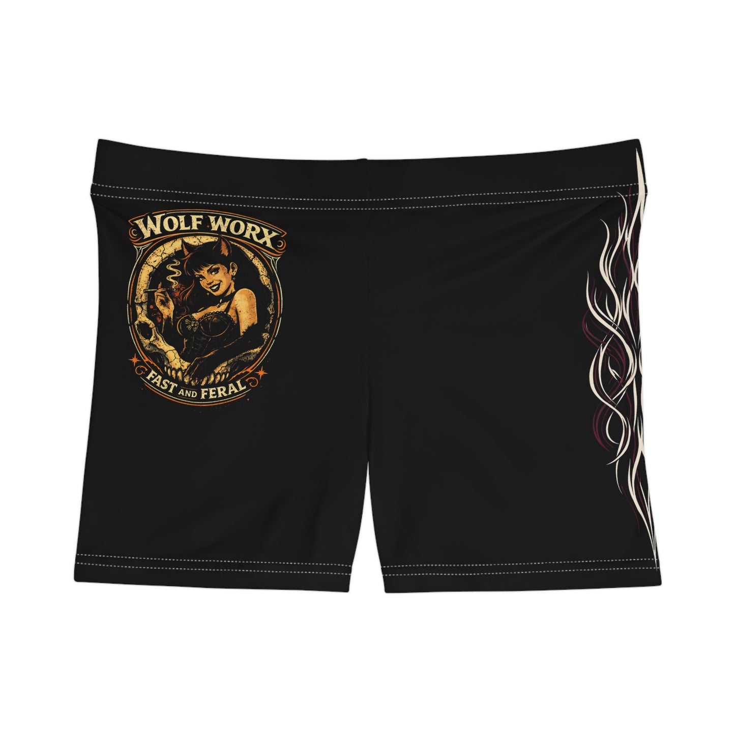 Wolf Worx Customs Fast & Feral Raised On Legacy Yoga Shorts