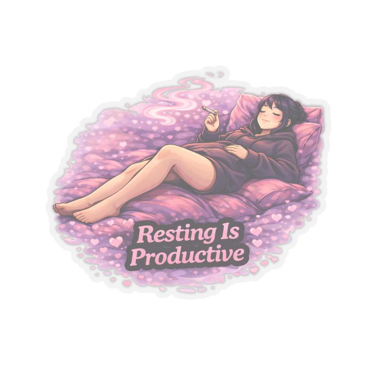 Kenzie Killz Manic Merch Resting Is Productive Sticker