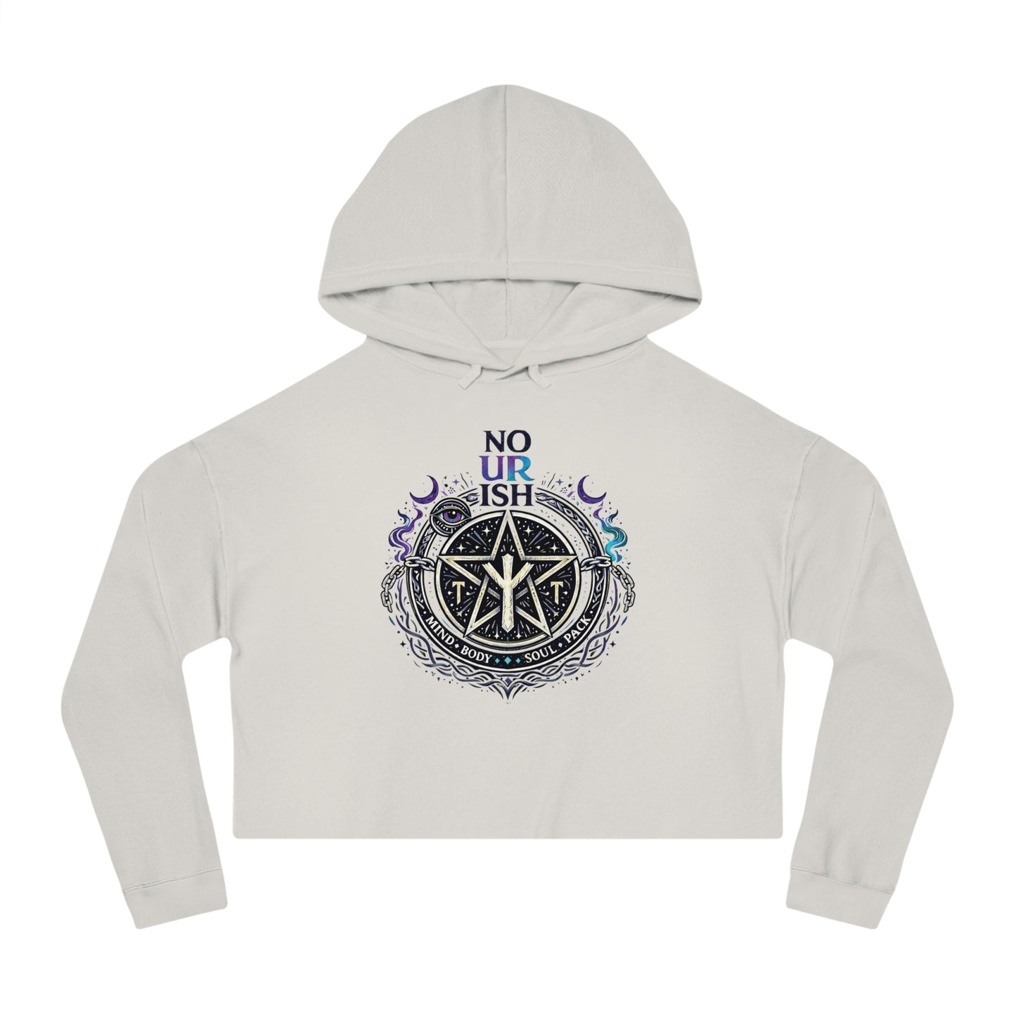 No Ur Ish NOURISH Cropped Hoodie SA/DA Awareness (Proceeds Benefit Charity)