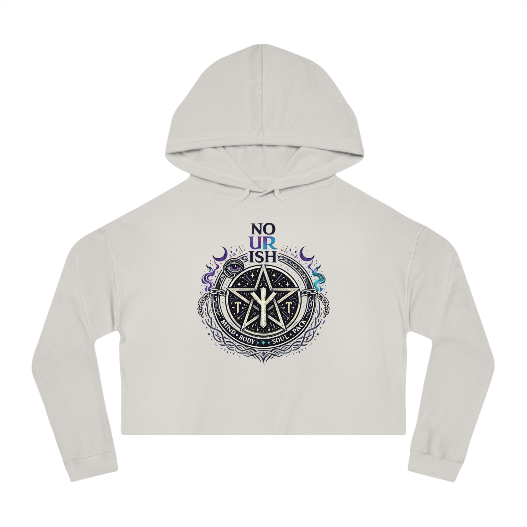 No Ur Ish NOURISH Cropped Hoodie SA/DA Awareness (Proceeds Benefit Charity)