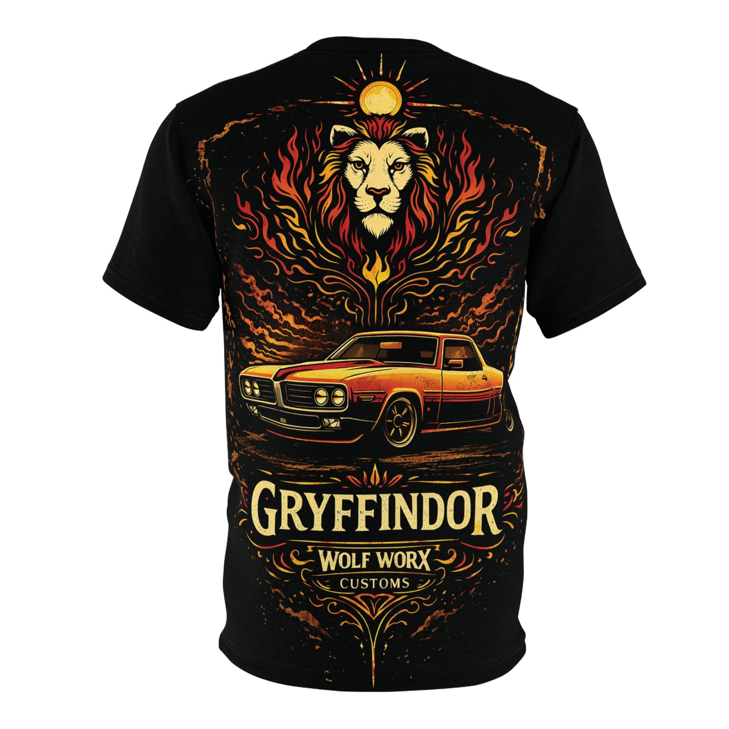 Wolf Worx Customs "Hogwarts Hotrods" Gryffindor T- Shirt