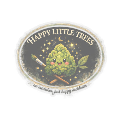 Kenzie Killz Manic Merch Happy Little Trees Badge Sticker