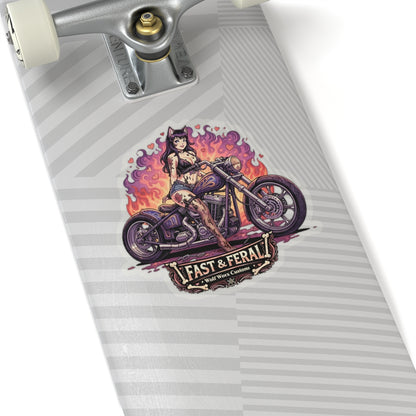 Wolf Worx Customs Fast & Feral Anime Sticker