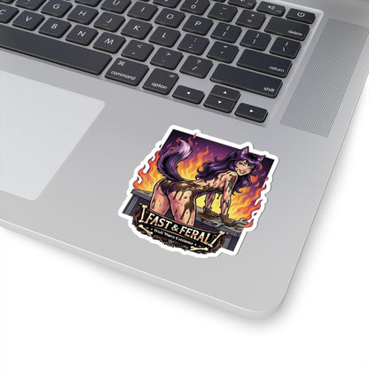 Wolf Worx Customs Fast & Feral Anime Sticker