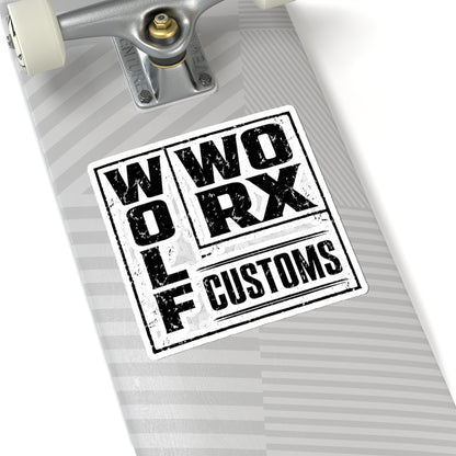 Wolf Worx Customs Typography 1 Sticker