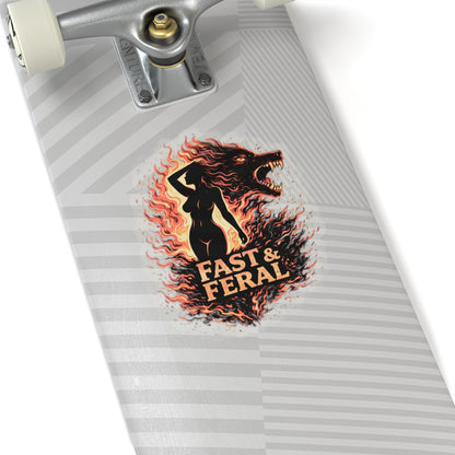 Wolf Worx Customs Flame Pinup Sticker