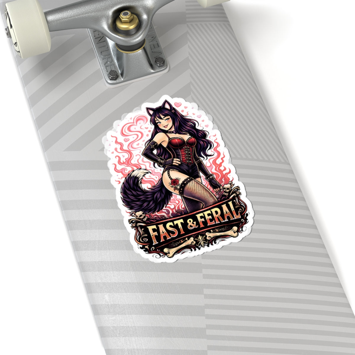 Wolf Worx Customs Fast & Feral Kenzie Killz Pinup Sticker