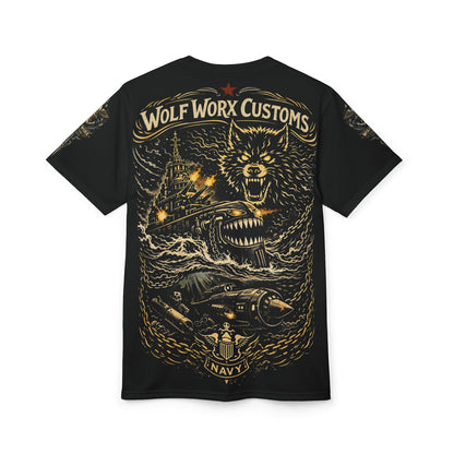 Wolf Worx Customs Hot Rod Heroes US Navy T Shirt