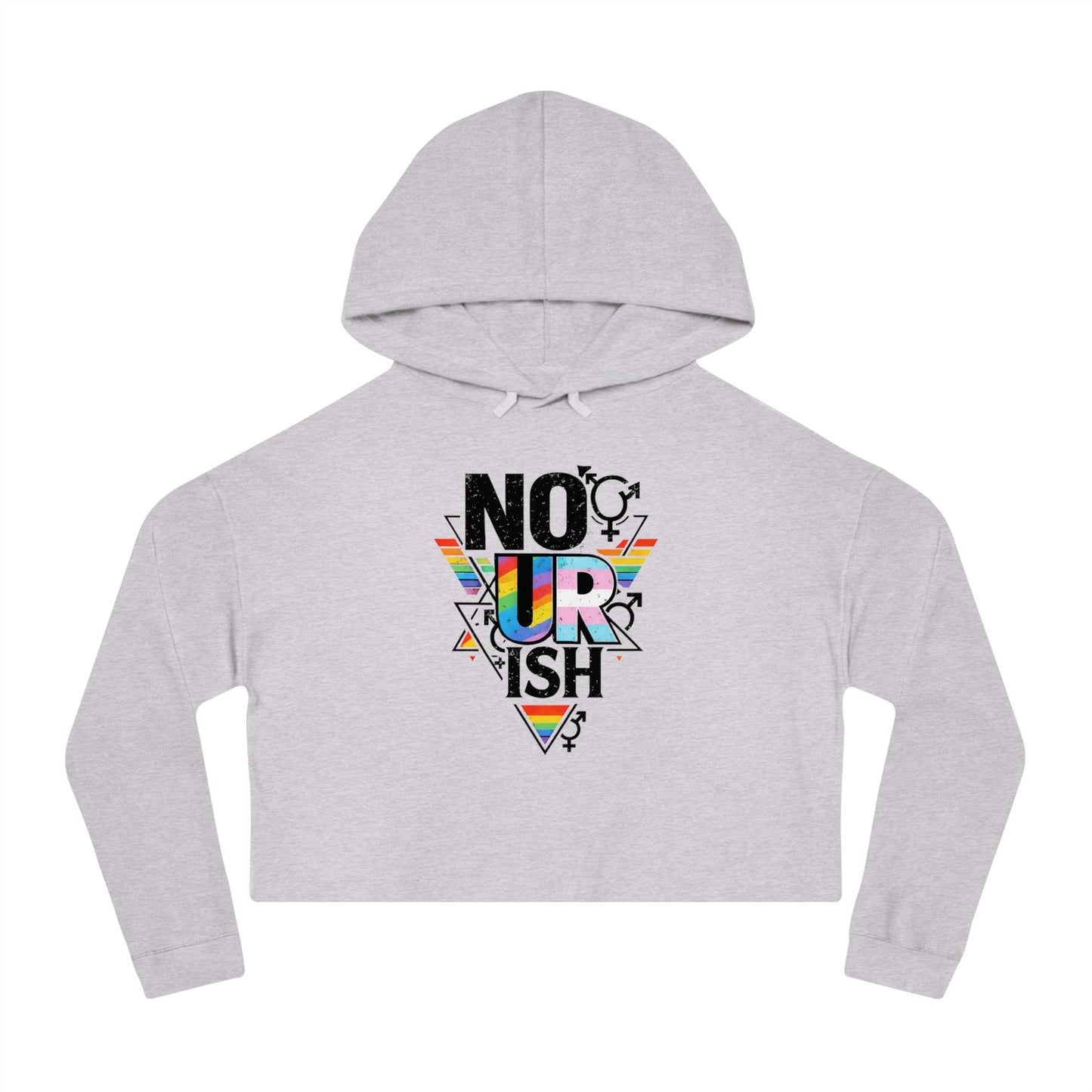 NO UR ISH Nourish Cropped Pride Sweatshirt (Proceeds Benefit Charity)
