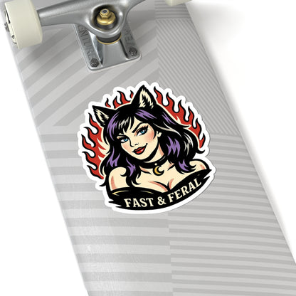 Wolf Worx Customs Fast & Feral Change Sticker