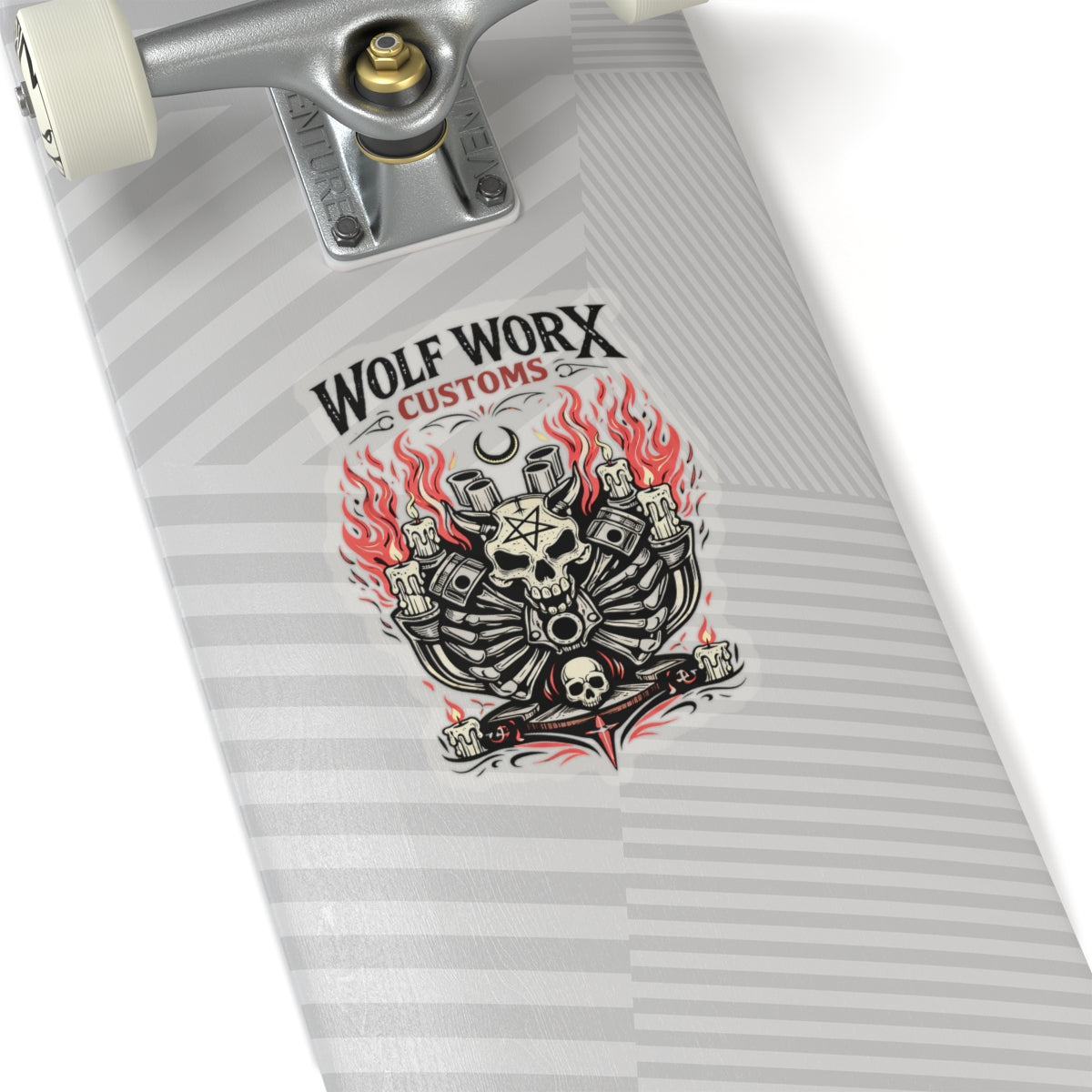 Wolf Worx Customs Motor Fire Sticker