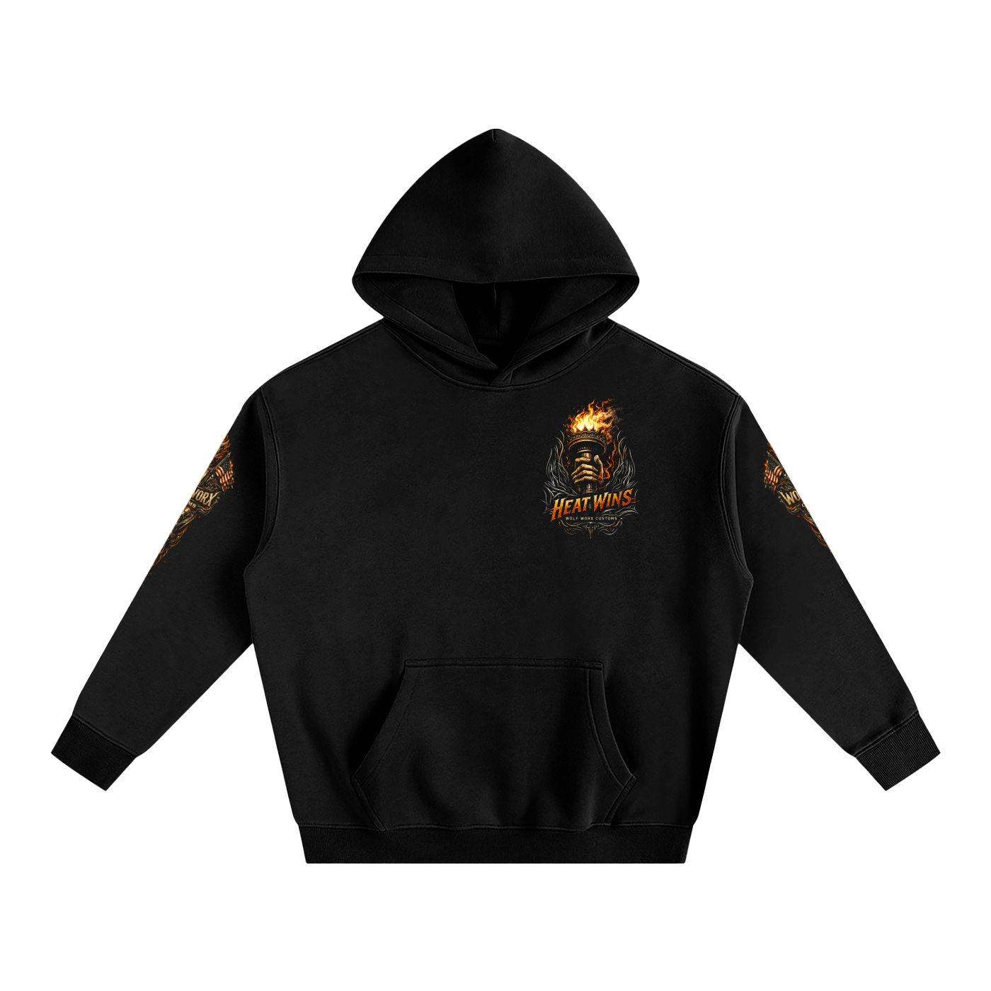 Heat Wins! Fires Of Liberty Oversize Fleeced Hoodie