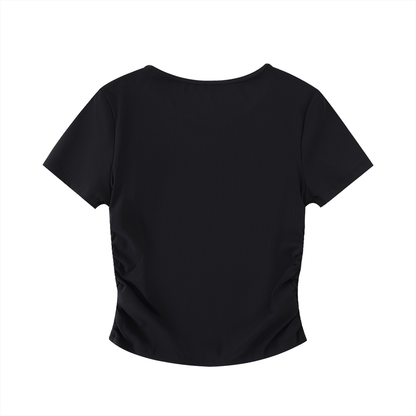 No Ur Ish Ruched Bodycon Crop Top