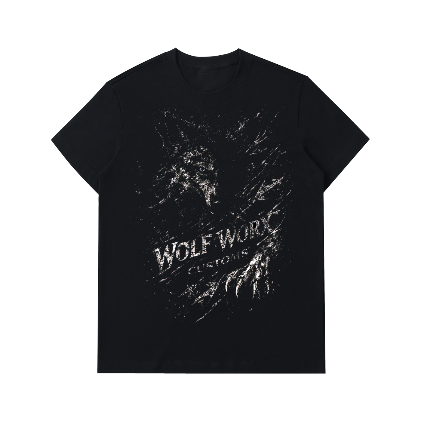 Wolf Worx Customs Shadowed Wolves Essential Heavyweight Cotton T-Shirt