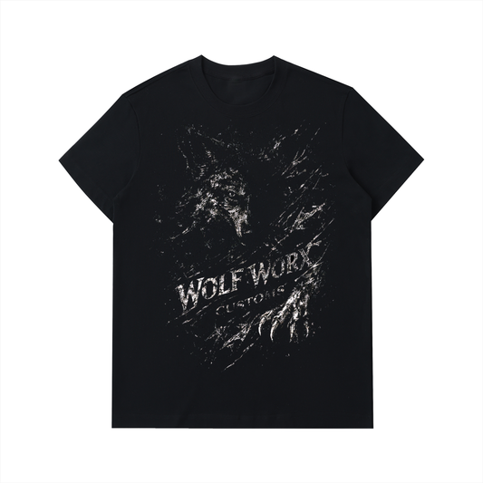 Wolf Worx Customs Shadowed Wolves Essential Heavyweight Cotton T-Shirt