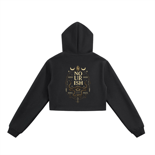 No Ur Ish NOURISH Essential Cropped Zip-Up Hoodie