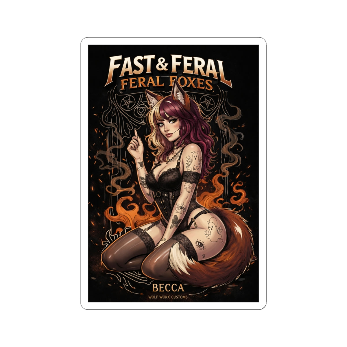 Feral Foxes Becca Sticker