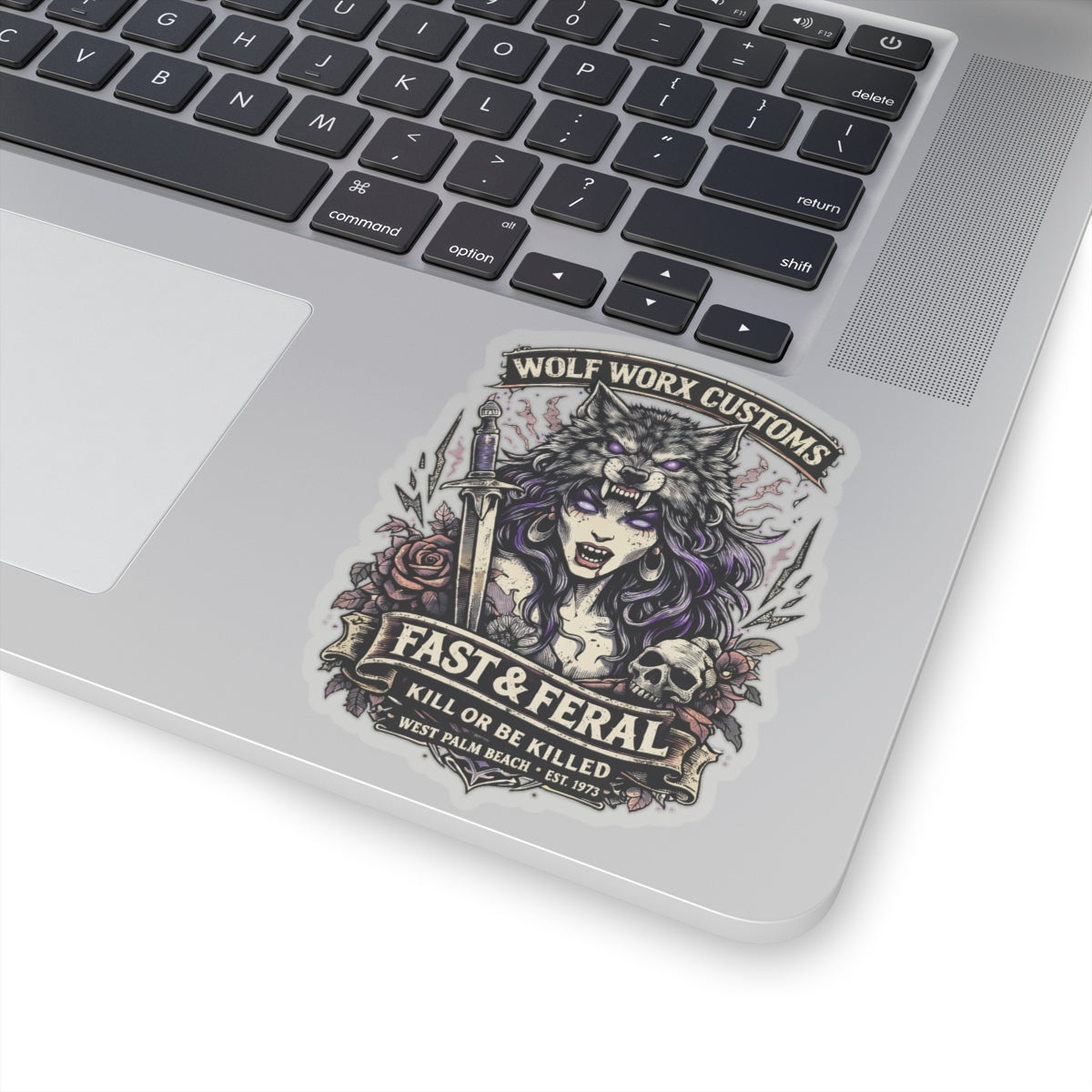 Wolf Worx Customs Kill or Be Killed Gasoline Gospel Sticker