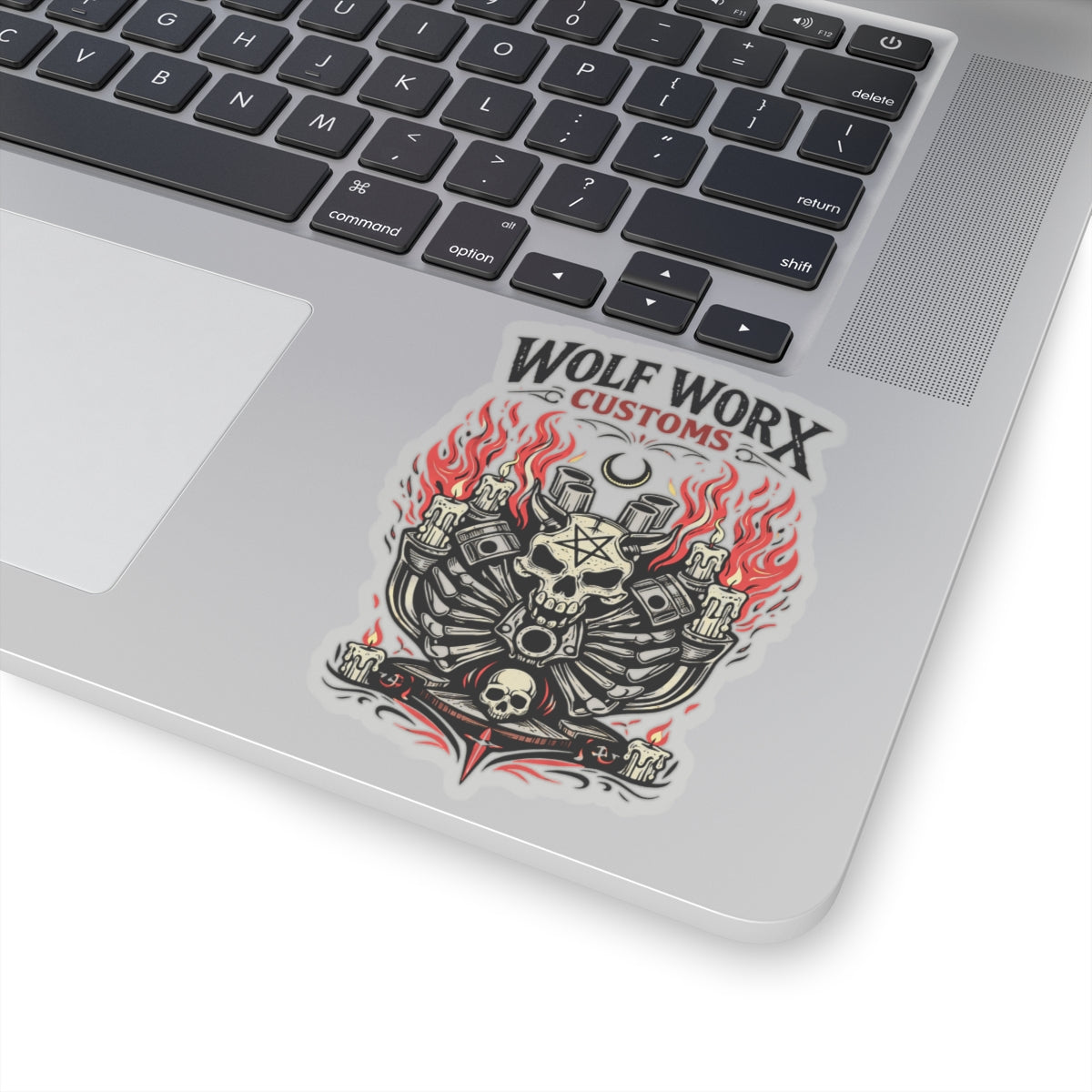 Wolf Worx Customs Motor Fire Sticker