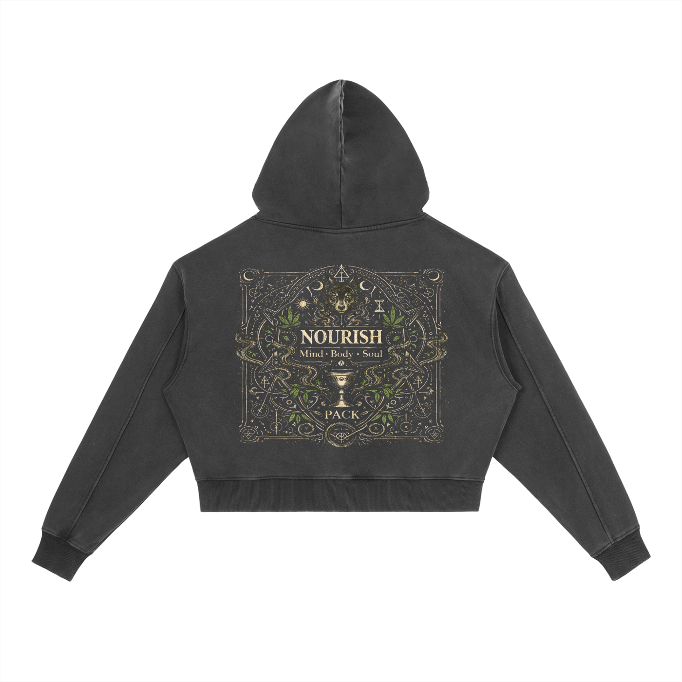 No Ur Ish NOURISH Vintage Washed Heavyweight Hoodie