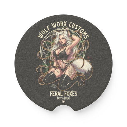 Feral Foxes Amalie Car Coaster
