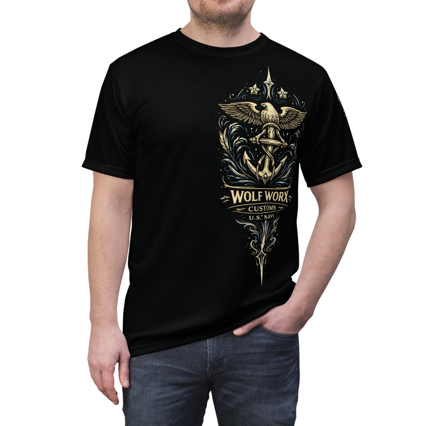 Wolf Worx Customs Hot Rod Heroes US Navy T Shirt