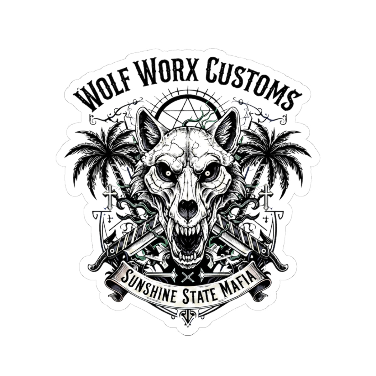 Wolf Worx Customs CCCollab Sunshine State Mafia Sticker