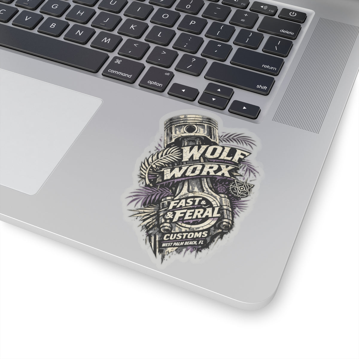 Wolf Worx Customs Piston Palm Sticker