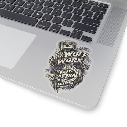 Wolf Worx Customs Piston Palm Sticker