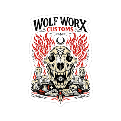 Wolf Worx Customs Skull Sticker