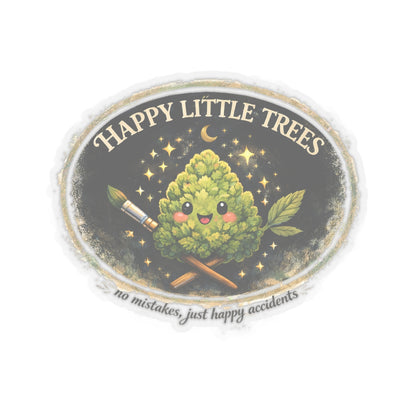 Kenzie Killz Manic Merch Happy Little Trees Badge Sticker