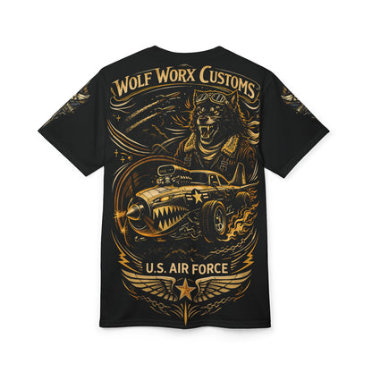 Wolf Worx Customs Hot Rod Heroes US Air Force T Shirt