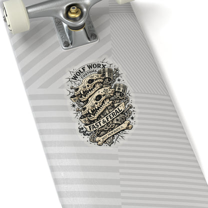 Wolf Worx Customs Skull Totem Sticker