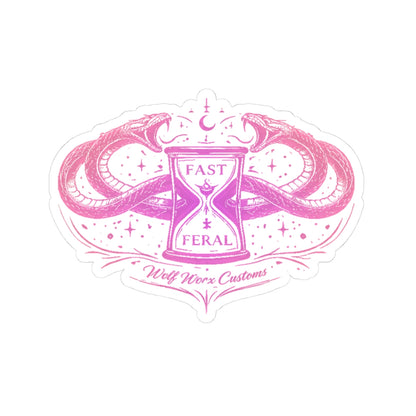 Wolf Worx Customs Fast & Feral Snakes Sticker