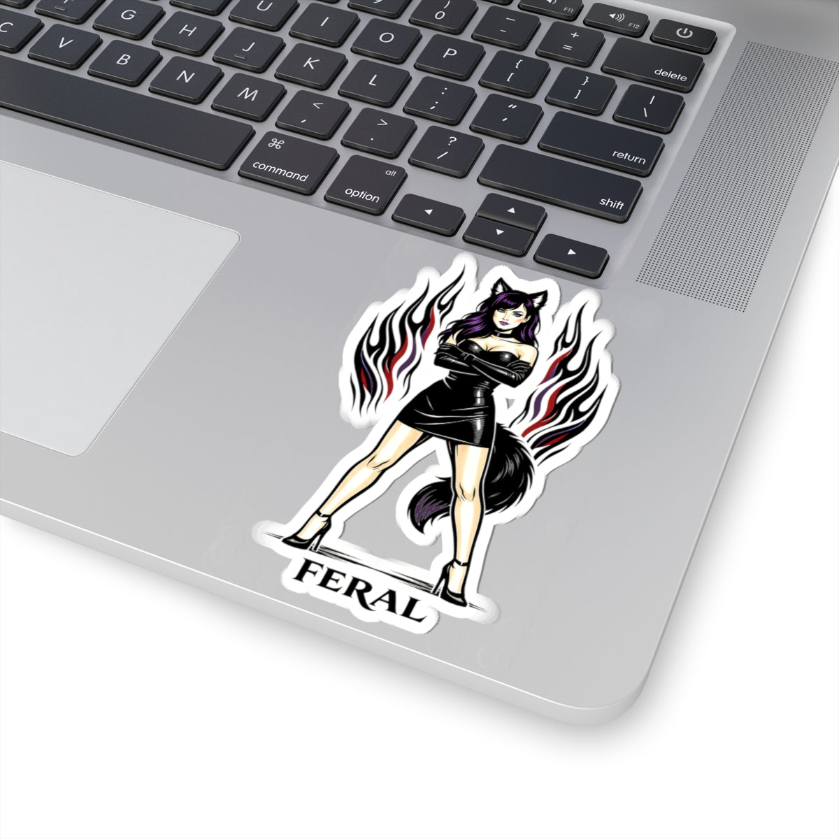 Wolf Worx Customs Feral Pinup Sticker