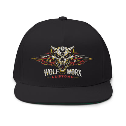 Wolf Worx Logo Embroidered Flat Bill