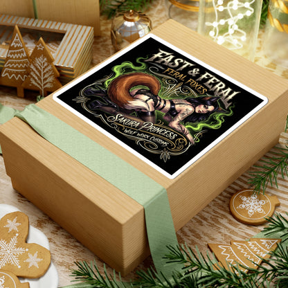 Feral Foxes Sakura Sticker