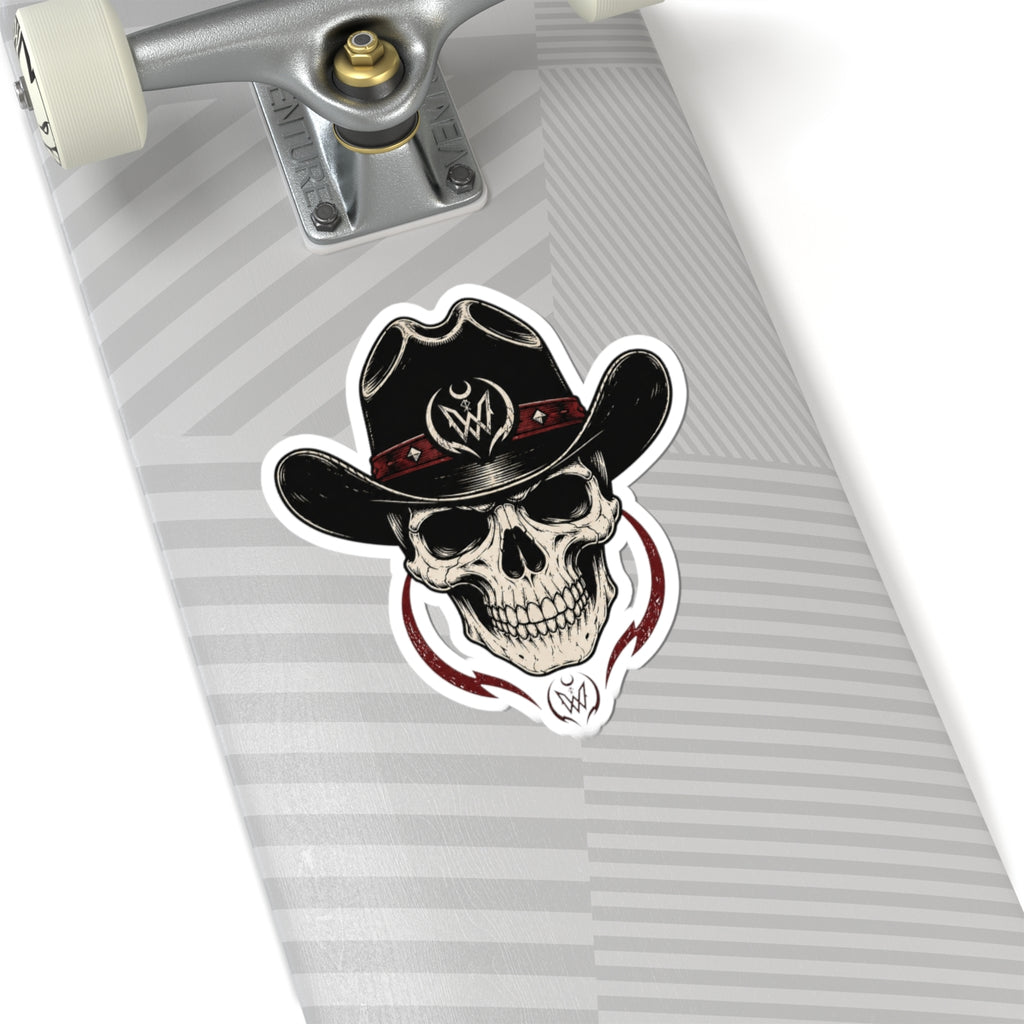 Double W Supply Co Cowboy Skull Sticker