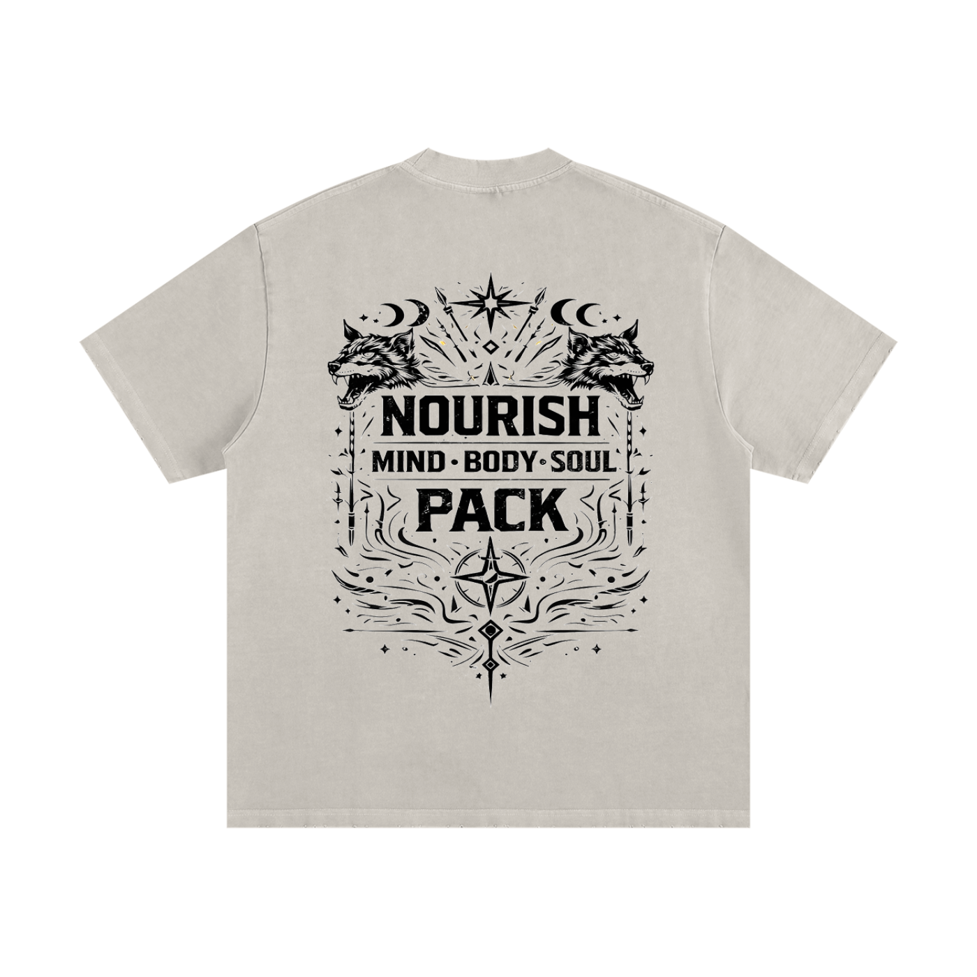 No Ur Ish NOURISH Heavyweight Vintage Washed Frayed T-Shirt