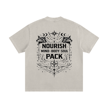 No Ur Ish NOURISH Heavyweight Vintage Washed Frayed T-Shirt